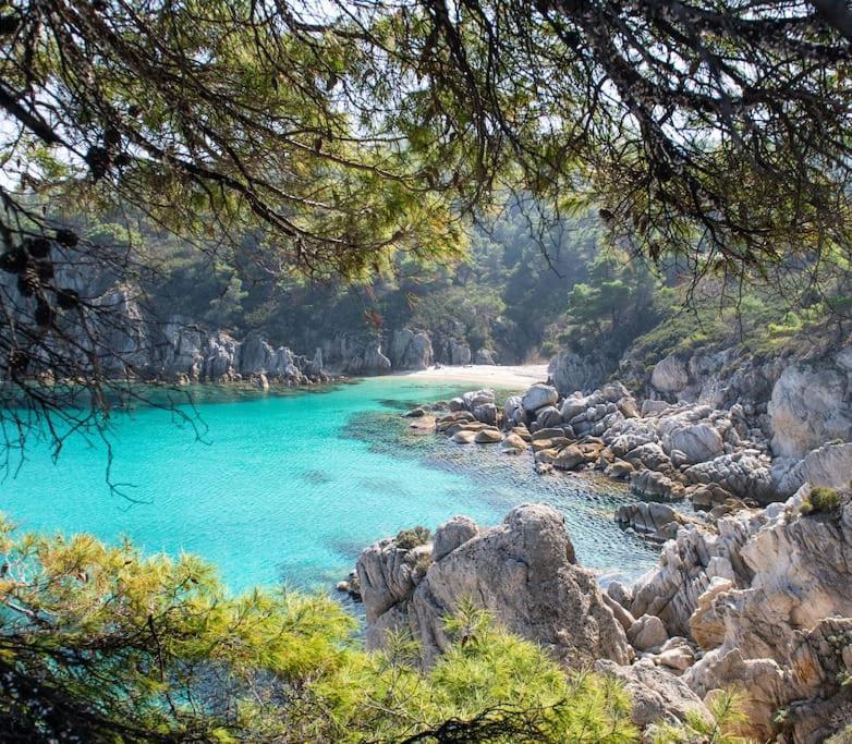 Traditionelles Appartement Athos Shadow Am Meer Paralia Sikias Esterno foto