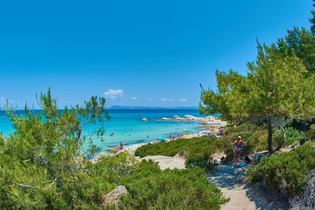 Traditionelles Appartement Athos Shadow Am Meer Paralia Sikias Esterno foto