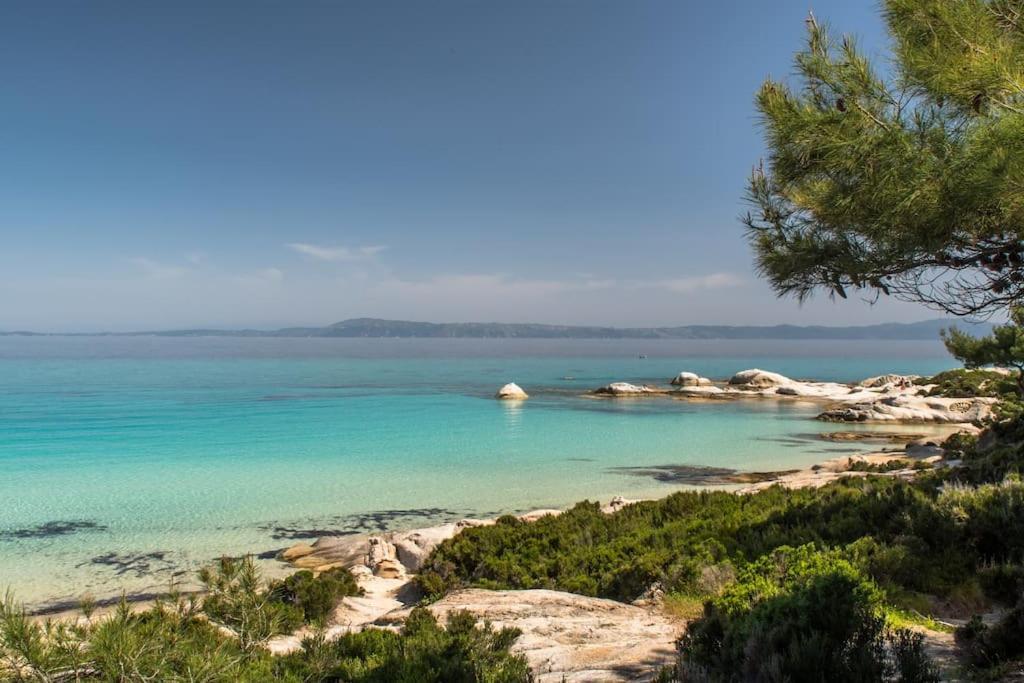 Traditionelles Appartement Athos Shadow Am Meer Paralia Sikias Esterno foto